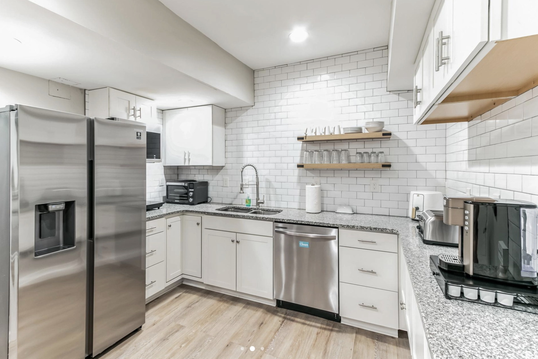 Clean, modern kitchen maintained through JoiFul's all-in-one PadSplit property services in Atlanta